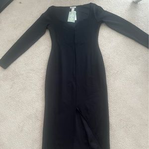H&M black midi dress